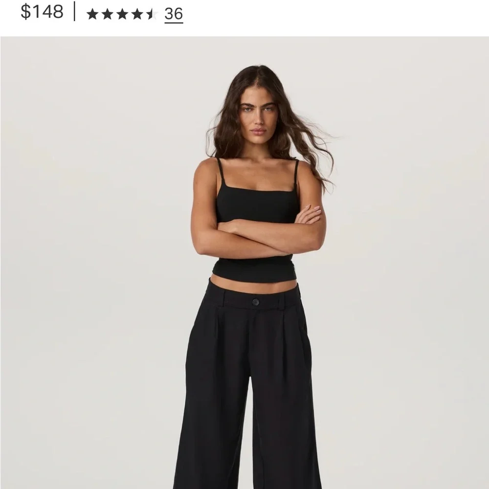 Women's Trestles twill Wideleg Pants black, short - Picture 2 of 8